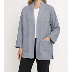 Eileen Fisher Jacket Women’s Sz XS Washed Organic Cotton Shacket Coat Minimalist